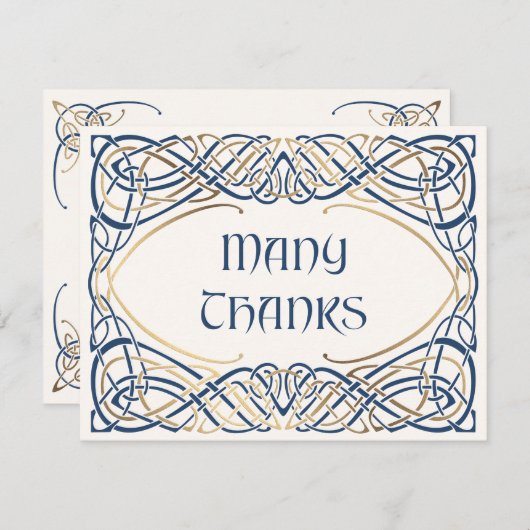 Fantasy Keltische middeleeuwse bruiloft Bedankkaart (Voorkant / Achterkant)