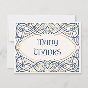 Fantasy Keltische middeleeuwse bruiloft Bedankkaart