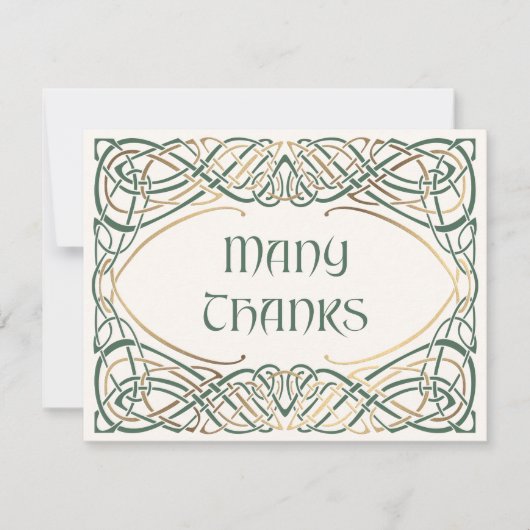 Fantasy Keltische middeleeuwse bruiloft Bedankkaart (Voorkant)