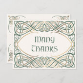 Fantasy Keltische middeleeuwse bruiloft Bedankkaart (Voorkant / Achterkant)