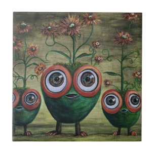 Fantasy keramische Tegel, klein (4,25 x 4,25 inch) Tegeltje