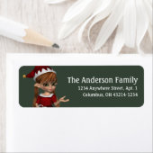 Fantasy Kerstmis Elf Adres Label - rood haar (Insitu)