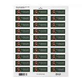 Fantasy Kerstmis Elf Adres Label - rood haar (Full Sheet)
