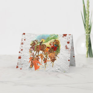  Fantasy Kerstmis Eve Wenskaart Feestdagen Kaart