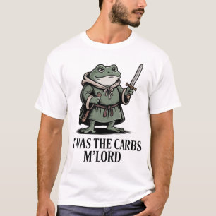 Fantasy kikkerontwerp voor humor – Blame the Carbs T-shirt