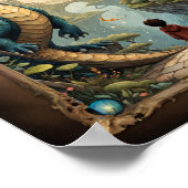 Fantasy kind en draak poster (Hoek)