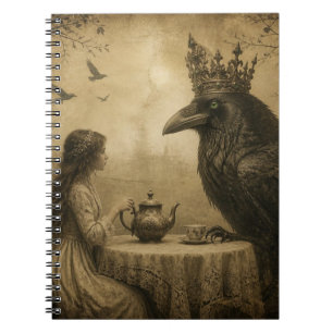 Fantasy Kind en een Koninklijke Raven Thee Partij Notitieboek