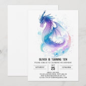 Fantasy Kinderen Mythical Dragon Birthday Kaart (Voorkant / Achterkant)