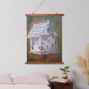 Fantasy Kingfisher Birdcage Hangend Wandkleed