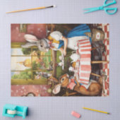 Fantasy Konijn Tea Party Dier Decoupage Tissuepapier (Craft)