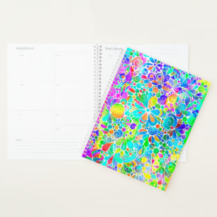 Fantasy-kunst schetsen - Abstracte bloemen 2 Planner