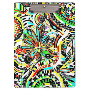 Fantasy-kunst schetsen - Abstracte bloemen 3 Klembord