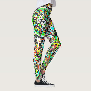 Fantasy-kunst schetsen - Abstracte bloemen 3 Leggings