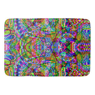 Fantasy Kunst Schetsen - Abstracte Neon Shift 3 Badmat