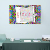 Fantasy-kunst schetsen - Abstracte Neon Shift 3 Spandoek (Beurs)