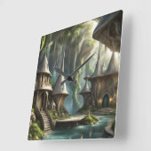 Fantasy Lands Vierkante Klok (Hoek)