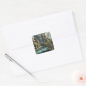 Fantasy Lands Vierkante Sticker (Envelop)