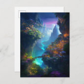 Fantasy Landscape Colorful Surreal Briefkaart (Voorkant / Achterkant)