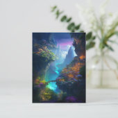 Fantasy Landscape Colorful Surreal Briefkaart (Staand voorkant)