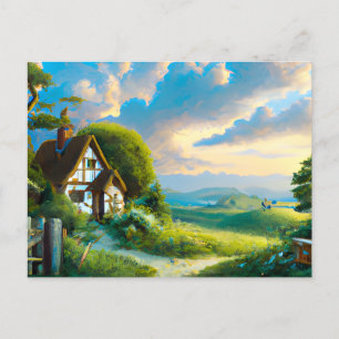 Fantasy Landscape in Summer Painting Briefkaart