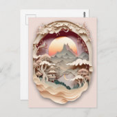 Fantasy Landscape Paper Cut Briefkaart (Voorkant / Achterkant)