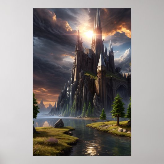Fantasy Landscape Poster (Voorkant)