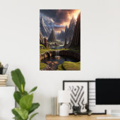 Fantasy Landscape Poster (Thuiskantoor)