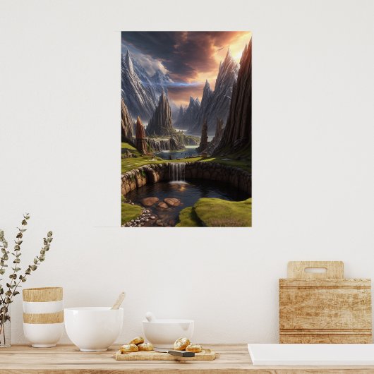 Fantasy Landscape Poster (Keuken)