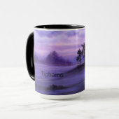 Fantasy Landschap Paarse Mok (Voorkant links)