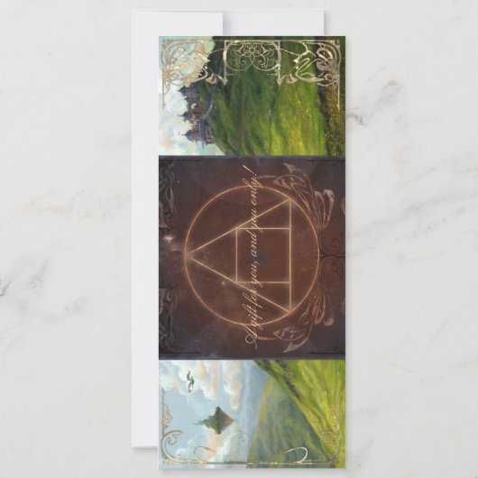 Fantasy landschap  romantische cadeaubon (Achterkant)