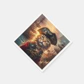 Fantasy Leuke Kat Pirate Pet Servet (Hoek)