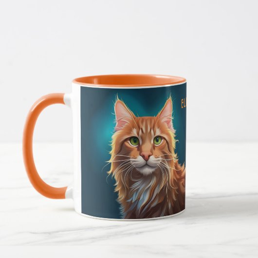 Fantasy Leuke Maine Coon Cat, Fantasy Mok (Links)