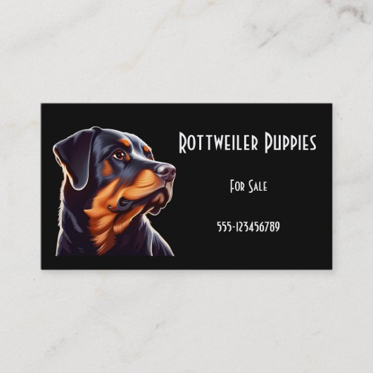 Fantasy Leuke Rottweiler, Fantasy  Fantasy Visitekaartje (Voorkant)