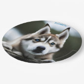 Fantasy Leuke Siberische Husky,  Fantasy Papieren Bordje (Gekanteld)