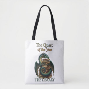Fantasy Lezende Draak Bibliothecaris De Queeste Draagtas