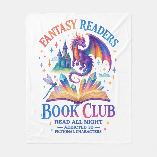 Fantasy Lezers Boekenclub.... Fleece Deken (Voorkant)