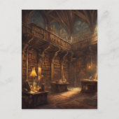 Fantasy Library Briefkaart (Voorkant)