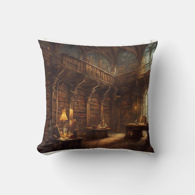 Fantasy Library Kussen (Voorkant)