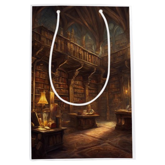 Fantasy Library Medium Cadeauzakje (Voorkant)
