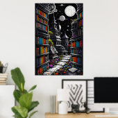 Fantasy Library Poster (Thuiskantoor)