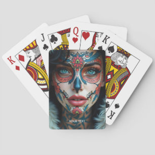 Fantasy Lief Meisje Levendig Tattoo Pokerkaarten