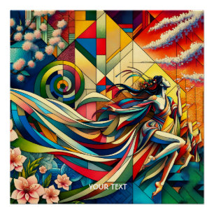 Fantasy Lieve Sakura Moderne Meisje Perfect Poster