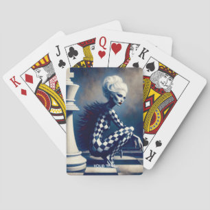 Fantasy Lieve Zwart Witte Dame Pokerkaarten