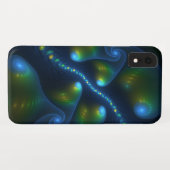 Fantasy Lights Abstract Blauw Groen Geel Fractal Case-Mate iPhone Case (Achterkant (horizontaal))