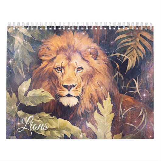 Fantasy Lions in Abstract Style Kalender (Hoes)