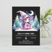 Fantasy Little Wizard Verjaardag Kaart (Staand voorkant)