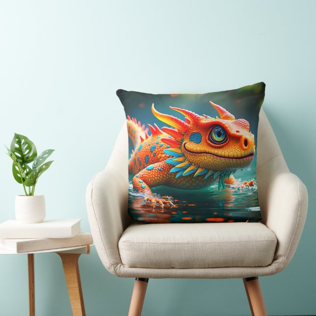 Fantasy Lizard Kussen (Stoel)