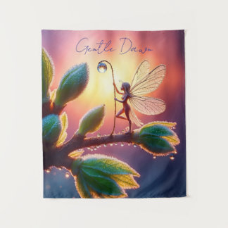 Fantasy macro photography of tiny forest sprite wandkleed