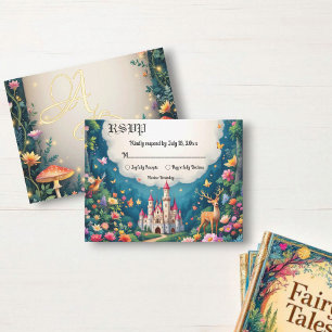 Fantasy Magische Woodland Castle Sprookjeshuwelijk RSVP Kaartje