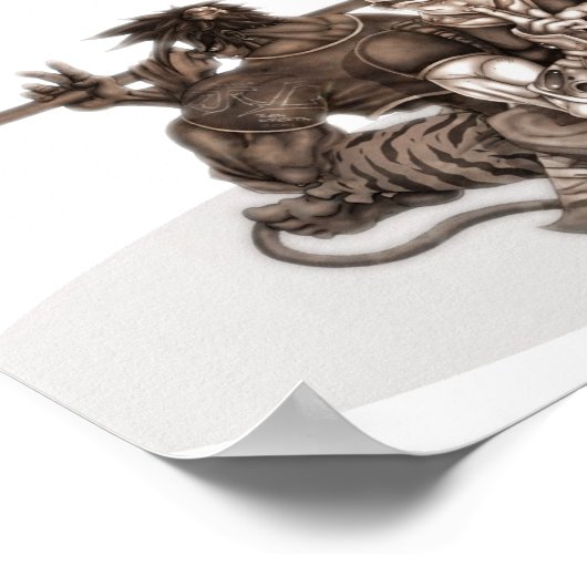 Fantasy Manga Warriors Poster (Hoek)